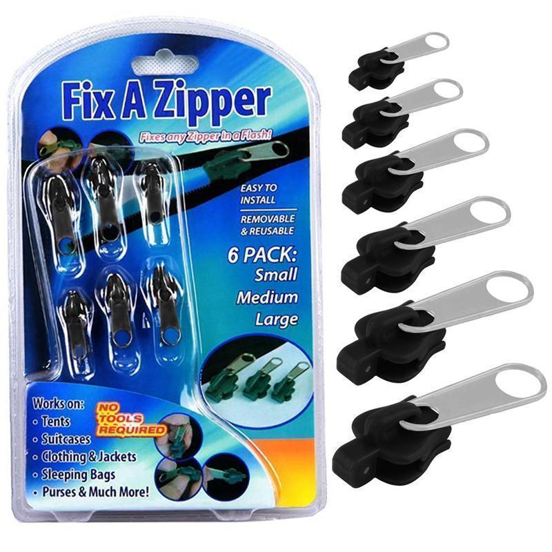 "Fix zip pulller" Fiksuojamasis užtrauktuko gelbėtojas, 6 vnt.