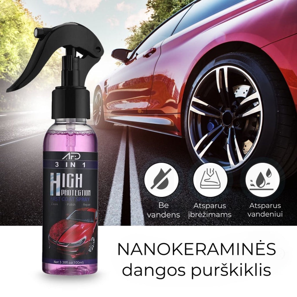 "NanoRemover" Universalus nanokeraminės dangos purškiklis (tinka visų spalvų automobiliams)