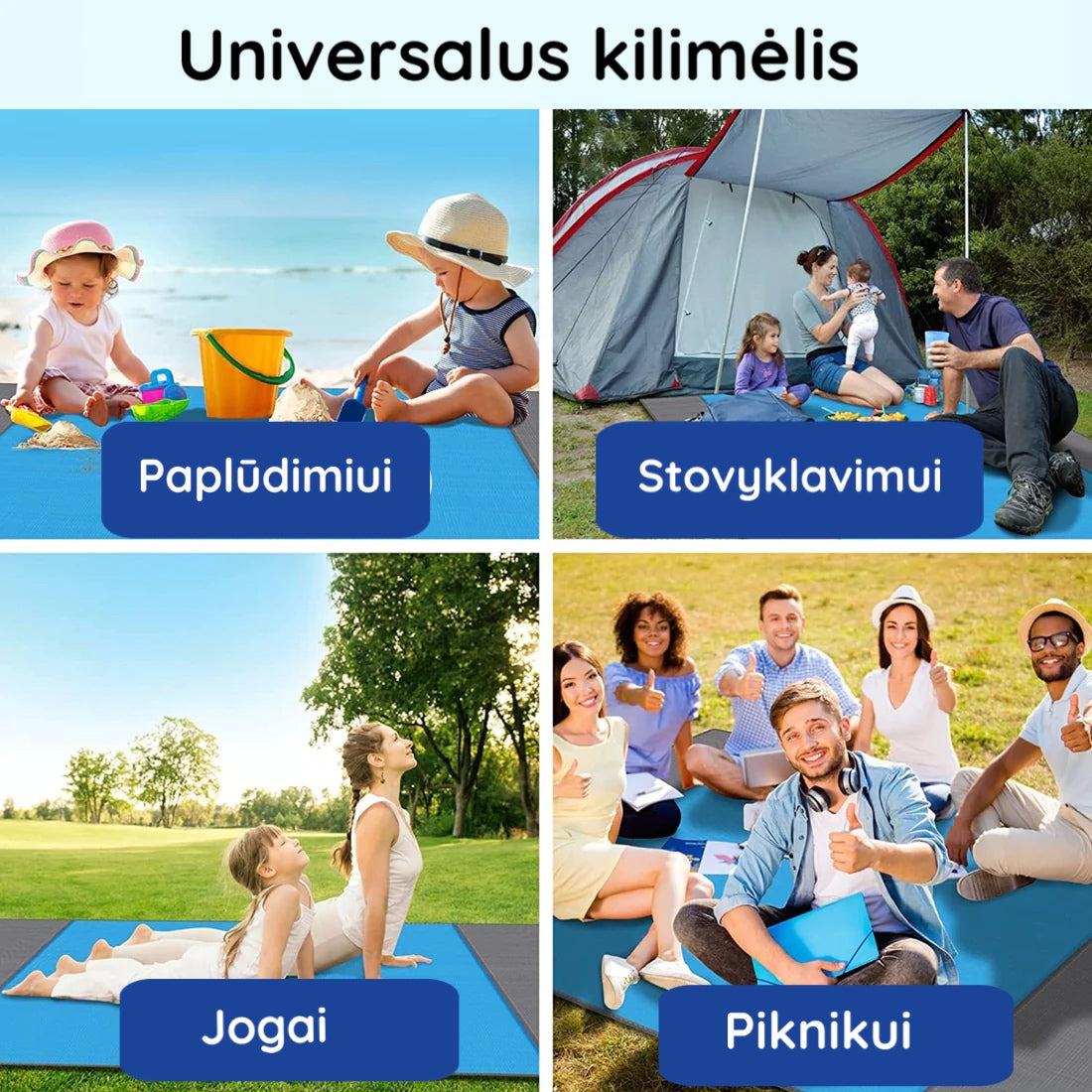 Vandeniui ir smėliui atsparus kilimėlis