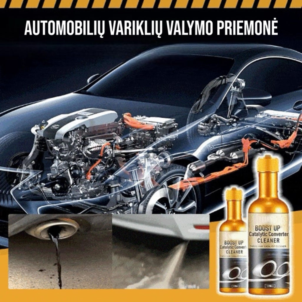 Automobilių variklių valymo priemonė, skirta anglies dvideginio išmetimo mažinimui.