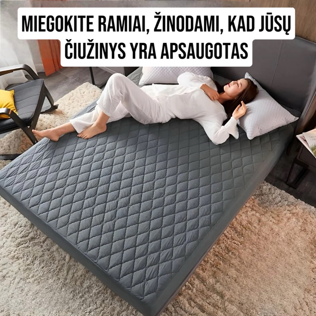 SleepyCover™ Paminkštintas Apsauginis Čiužinys Nuo Skysčių