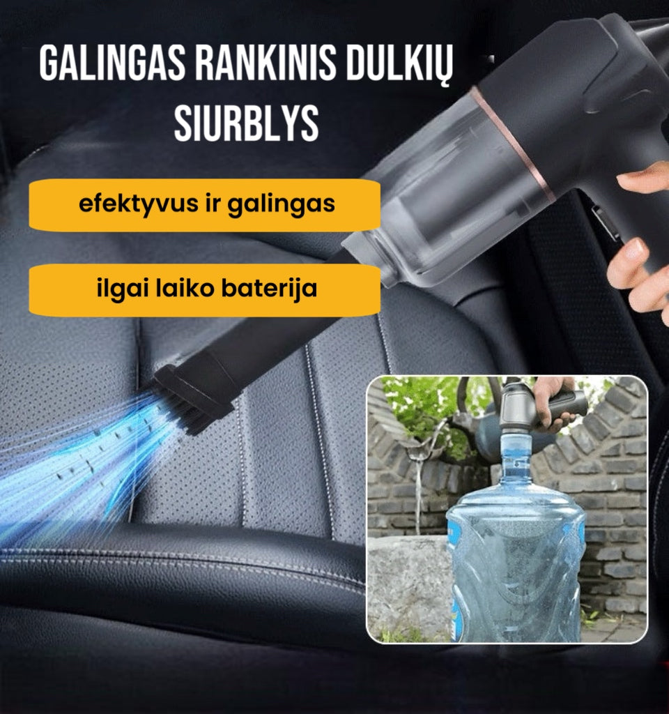 Kompaktiškas ir galingas rankinis dulkių siurblys