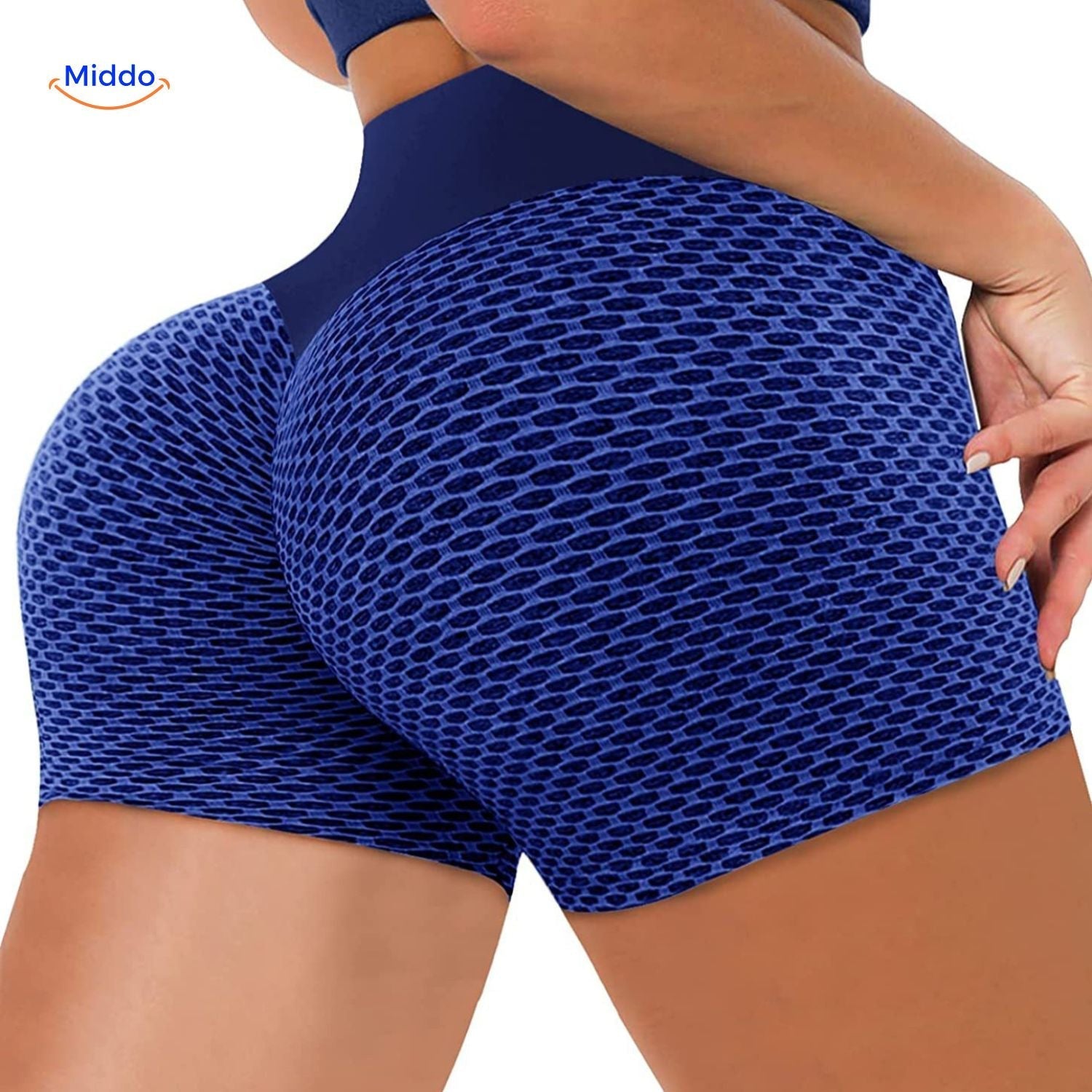 IceSilk Ion Fiber Shaping Shorts blauw structuur design middo.nl