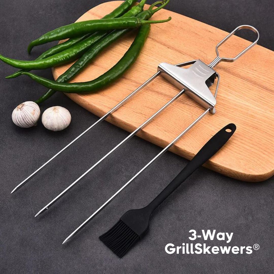 Trijų krypčių įrankis griliui "3-Way GrillSkewers"