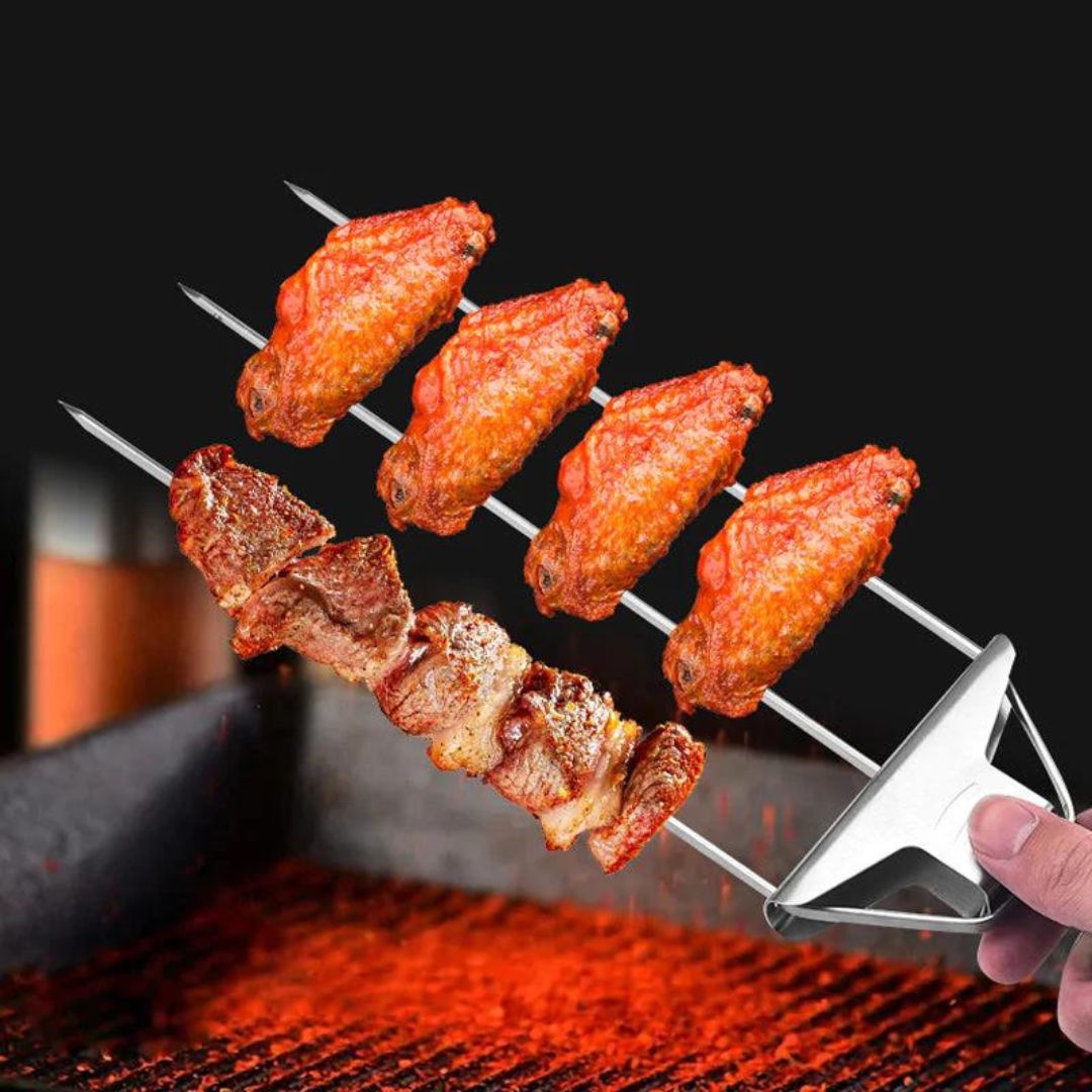 Trijų krypčių įrankis griliui "3-Way GrillSkewers"